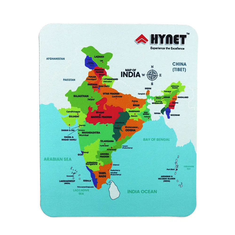 Mouse Pad Silk Gliding India Map 4mm Thikness 7"x9"